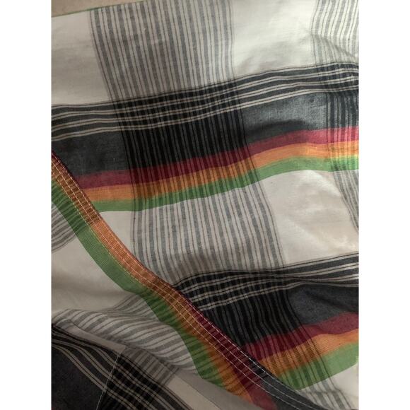 Mecca mens xl plaid button down shirt y2k collared plaid orange red - Picture 6 of 7